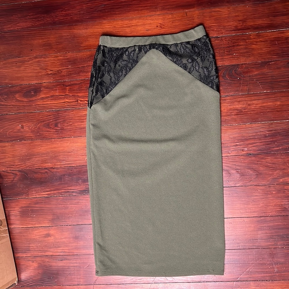 Olive Green Pencil Skirt